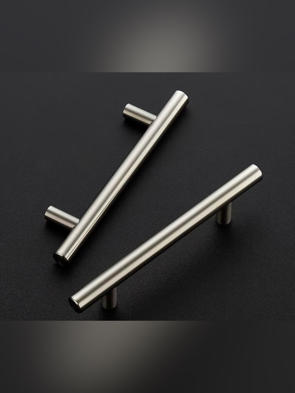 Brush Nickel T-Bar Cabinet Pulls -  Stainless Drawer Handles Pack of 15